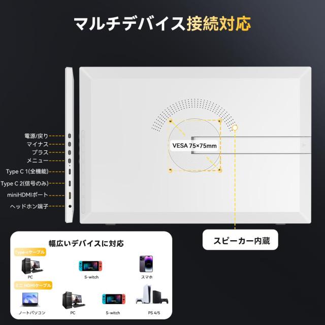 UPERFECT モバイルモニター 16インチ 120Hz 1920×1200 IPS 非光沢