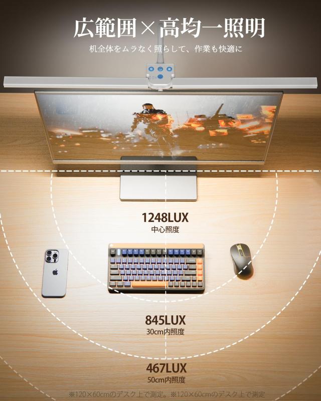 2025新登場】Hoxhyon デスクライト LED 白 クランプ式 卓上ライト 電気 