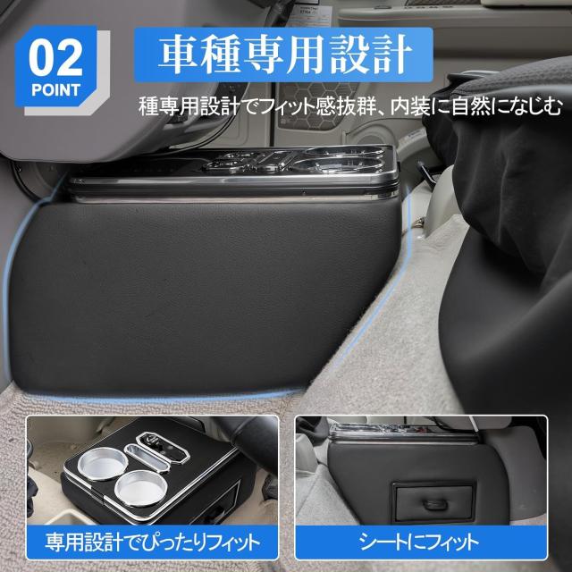 コンソールボックス エブリイバン DA17V 用 内装パーツ JOINターボ/PZターボ/PZターボスペシャル非対応 ドリンクホルダー付き 7色変換 Ty_4