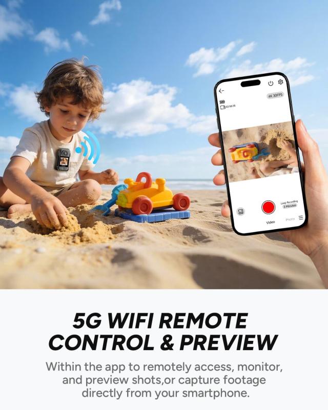 SJCAM C400Pocket 4K Vlogカメラ ホワイト 防水30M POVカメラ_2