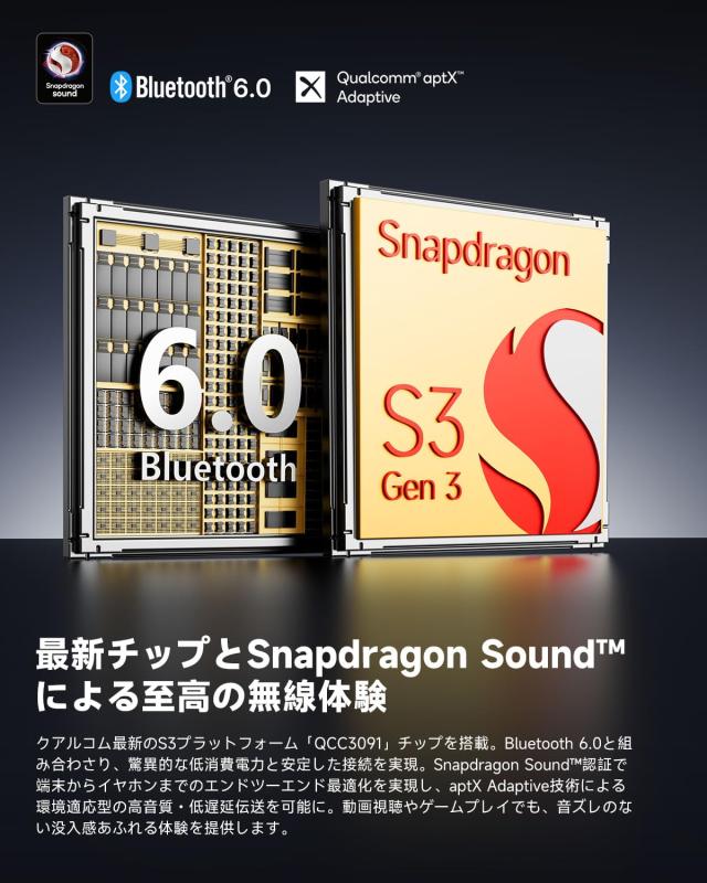 【VGP 2026 金賞・コスパ大賞】EarFun Air Pro 4+ ワイヤレスイヤホン Bluetooth 6.0/ハイブリッド・デュアルドライバー/業界最小クラスB_4