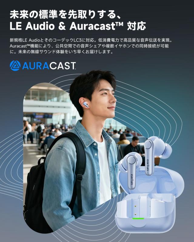 【VGP 2026 金賞・コスパ大賞】EarFun Air Pro 4+ ワイヤレスイヤホン Bluetooth 6.0/ハイブリッド・デュアルドライバー/業界最小クラスB_6