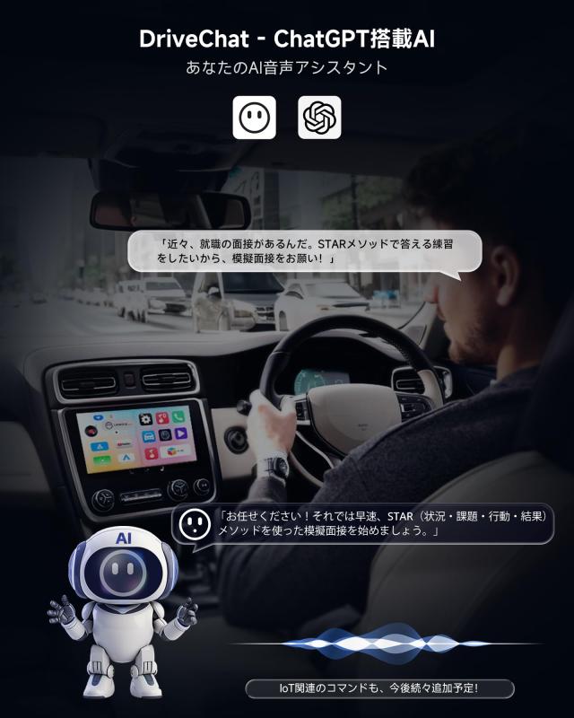 ATOTOOUT「AI Box CarPlay」車AIボックス、ワイヤレスCarplay・Android Auto対応、動画配信アプリ視聴可能（YouTube・Netflix・Disney+）