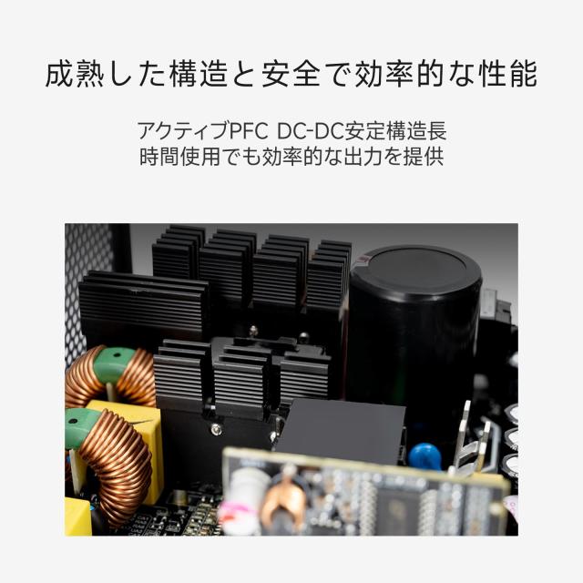 PCCOOLER CPS KN1000 完全モジュラー電源ユニット、80 PLUS Gold 1000W