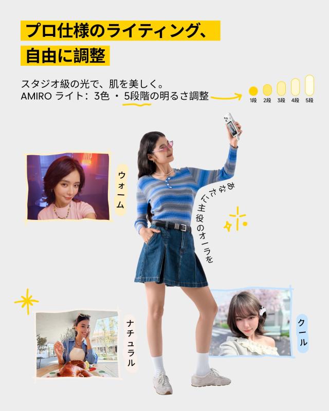 Insta360 Snap 自撮りモニター ライト付き 4K iPhone Android対応_4