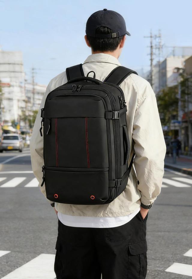 [sushoori] リュック ビジネスリュック バックパック リュックサック 大容量 60L 真空圧縮 電動ポンプ付 メンズ 拡張 TSAロック 盗難防止_1