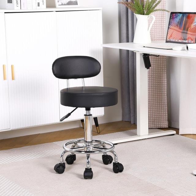 Youhauchair カウンターチェア キャスター付き 回転 昇降 ハイスツール 背もたれ 2WAY 丸椅子 製図用、オフィス、バー、キッチンチェア 1_6