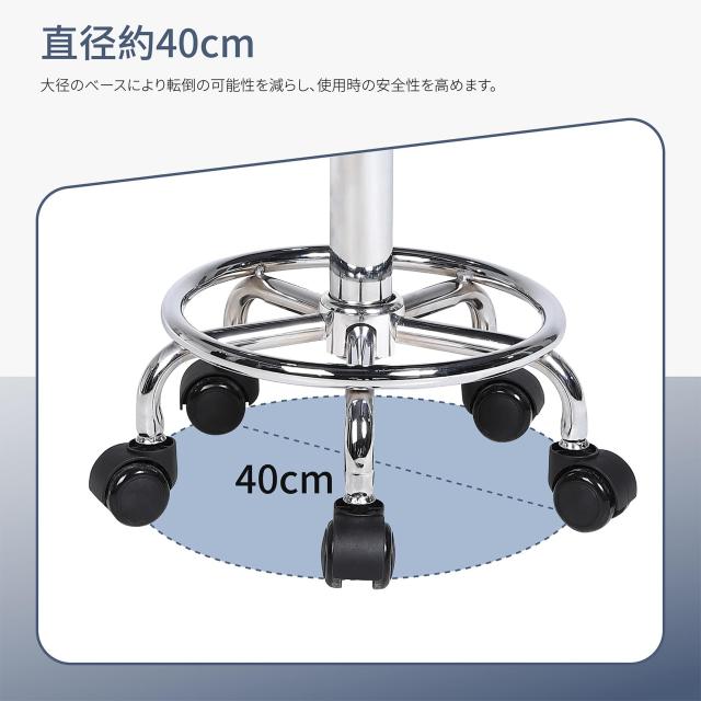 Youhauchair カウンターチェア キャスター付き 回転 昇降 ハイスツール 背もたれ 2WAY 丸椅子 製図用、オフィス、バー、キッチンチェア 1_5