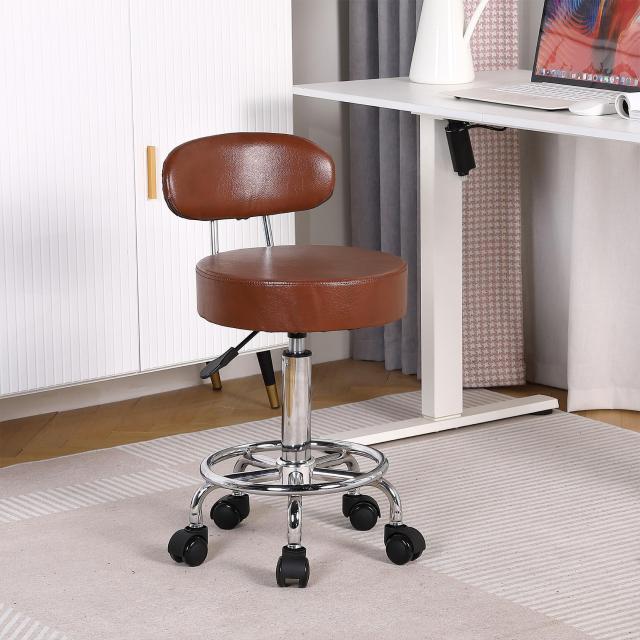 Youhauchair カウンターチェア キャスター付き 回転 昇降 ハイスツール 背もたれ 2WAY 丸椅子 製図用、オフィス、バー、キッチンチェア 1_6