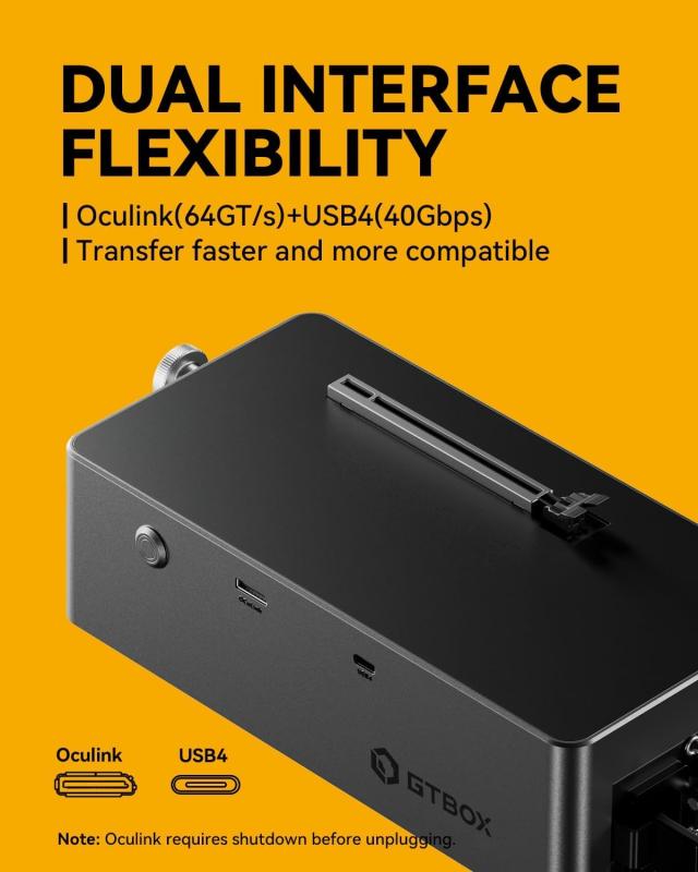 GTBOX G-Dock EGPUドック ドッキングステーション OCulinkポート USB4.0ポート 100W逆給電 800W電源内蔵 外付けGPU グラフィックボード_3