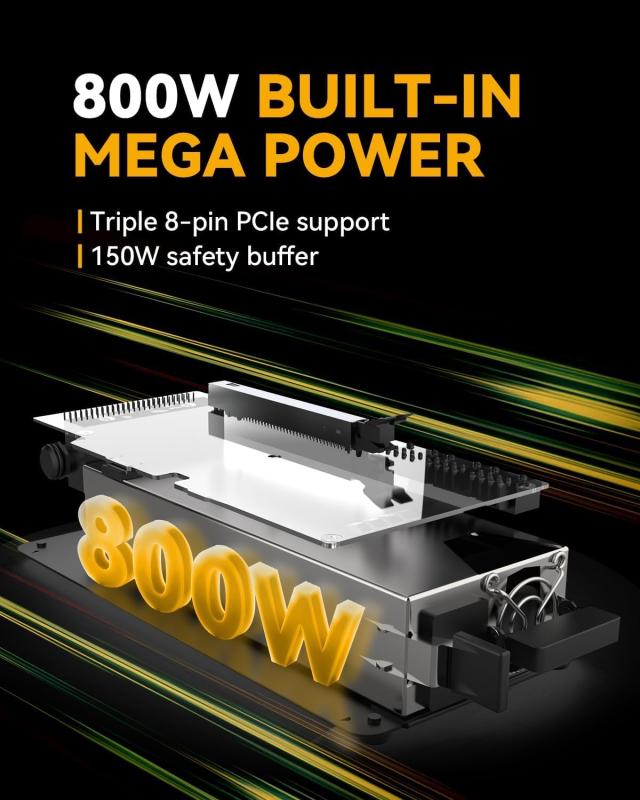 GTBOX G-Dock EGPUドック ドッキングステーション OCulinkポート USB4.0ポート 100W逆給電 800W電源内蔵 外付けGPU グラフィックボード_4