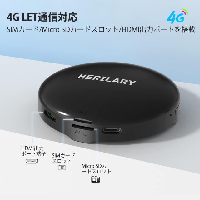 HDMI出力]Herilary C8 CarPlay AI Box/ワイヤレCarPlay/CarPlayと