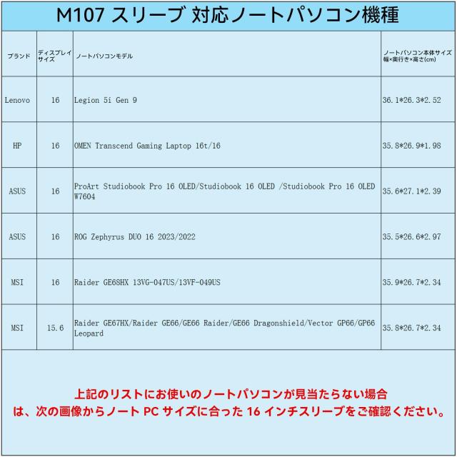 Smatree M107 16インチ ハード保護 ノートPCスリーブケース、 Lenovo Legion 5i、ASUS ProArt Studiobook 16/ROG Zephyrus DUO 16、HP OM_1