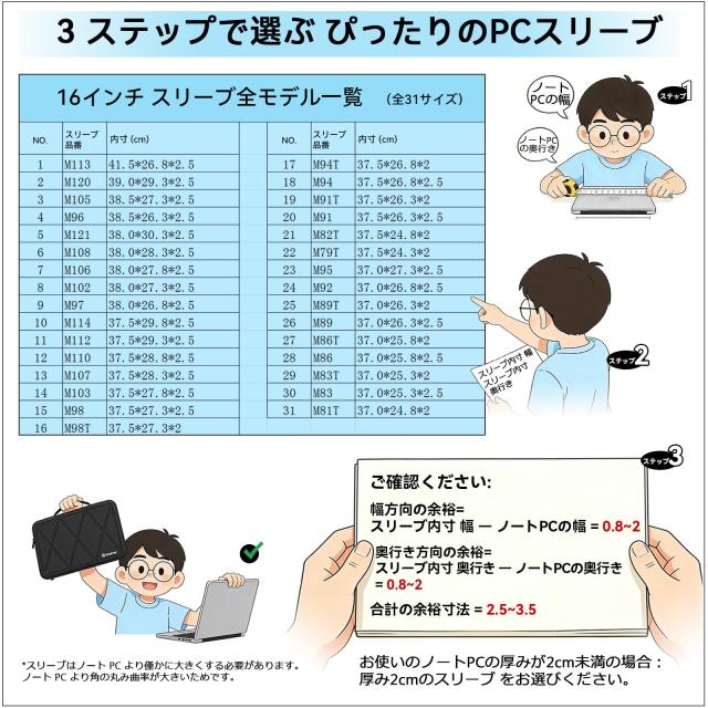 Smatree M107 16インチ ハード保護 ノートPCスリーブケース、 Lenovo Legion 5i、ASUS ProArt Studiobook 16/ROG Zephyrus DUO 16、HP OM_2