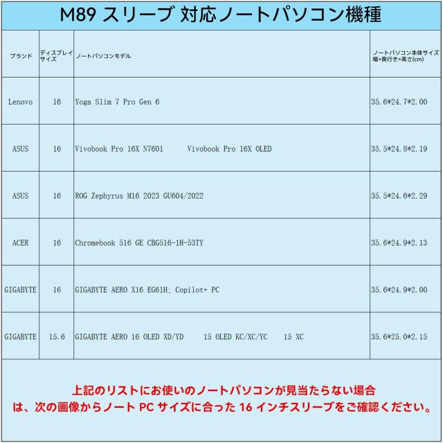 Smatree M89 16インチ ハード保護 ノートPCスリーブケース、 Lenovo Yoga Slim 7 Pro Gen 6、ASUS Vivobook Pro 16X N7601/OLED、ROG Zep_1