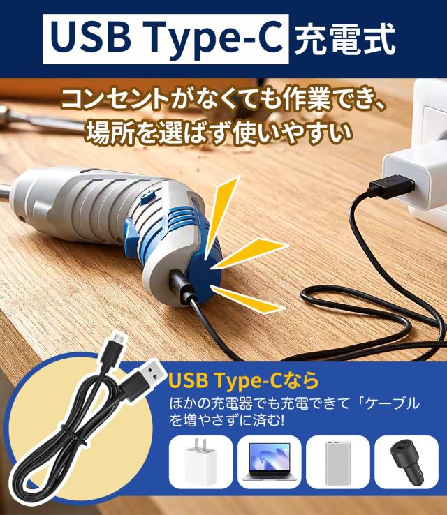 電動ドライバー 充電式 コードレス 小型 電動ドリル 軽量 強力 正逆転