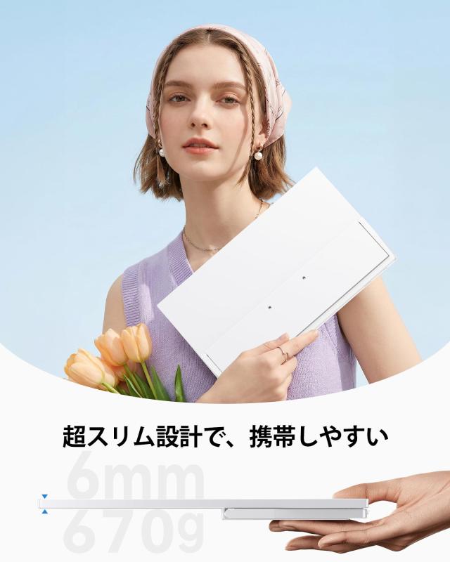 モバイルモニター 白 15.6インチ Newsoul モバイルディスプレイ フルHD 