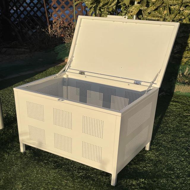 ゴミ箱 屋外 350L 大型 ゴミステーション 組立式 蓋付き ダストボックス カラス 野良猫対策 一般家庭用 高強度 大型 ごみ収集ボックス 庭_5