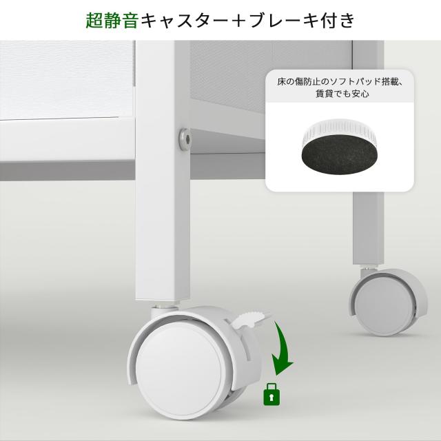 LunarLight スリムハンガーラック 幅70奥行き42高さ160cm 総耐荷重80kg ロング丈の服を収納 移動式/固定式2WAY 引き出し2個付き 耐震転倒_8