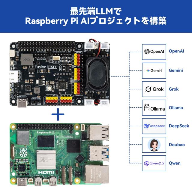 SunFounder AI Fusion Lab キット Raspberry Pi 5/4/3B+/Zero 2W対応｜マルチLLM対応（ChatGPT/Gemini/Grokなど）OpenCV・MediaPipe・Pyt_3