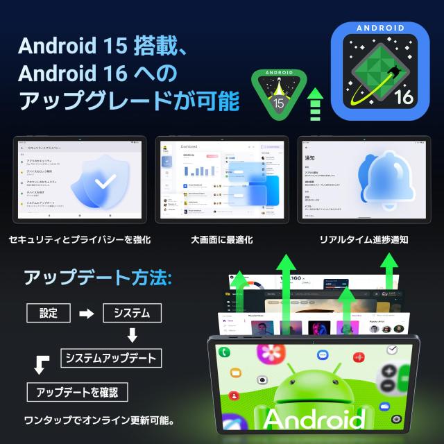 Android16タブレット 11インチ TABWEE 24GB+256GB+2TB拡張_1