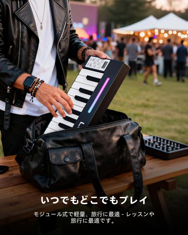 LEKATO ポータブルピアノキーボード 88鍵 Bluetooth midi USB相応う