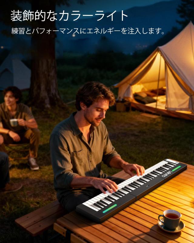 LEKATO ポータブルピアノキーボード 88鍵 Bluetooth midi USB相応う