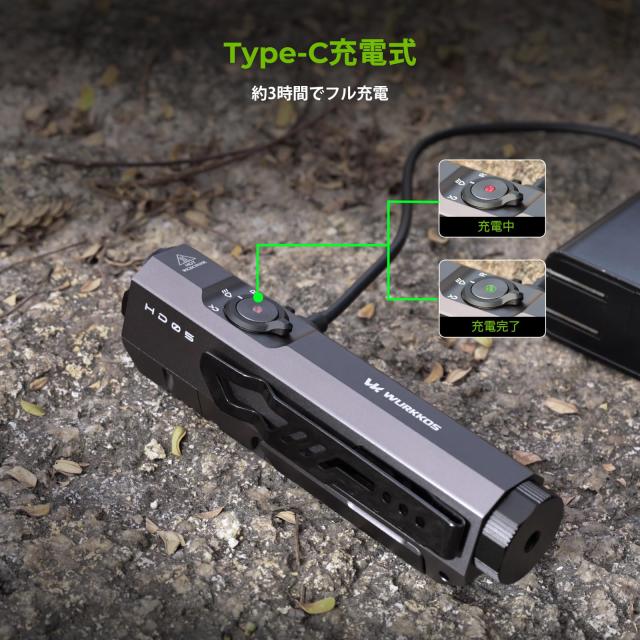 Wurkkos HD05 懐中電灯 LED 強力 3100ルーメン高輝度 スポットライト