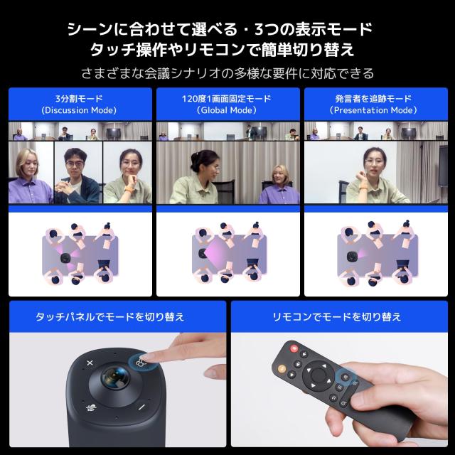 Nuroum C50S 360度ウェブカメラ web会議用 マイク スピーカー一体型_3