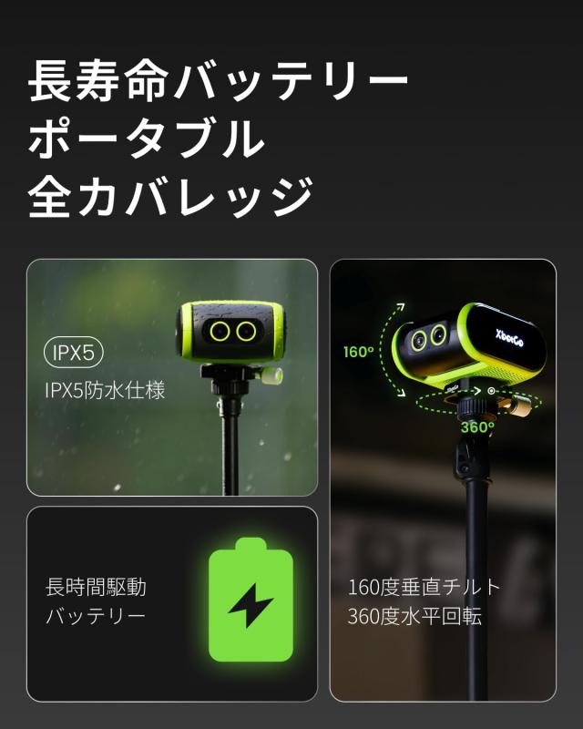 XbotGo Falcon 4Kアクションカメラ スポーツカメラ サッカー・バスケットボール・チームスポーツ向け AI自動追尾機能搭載 月額料金0 スマ_6