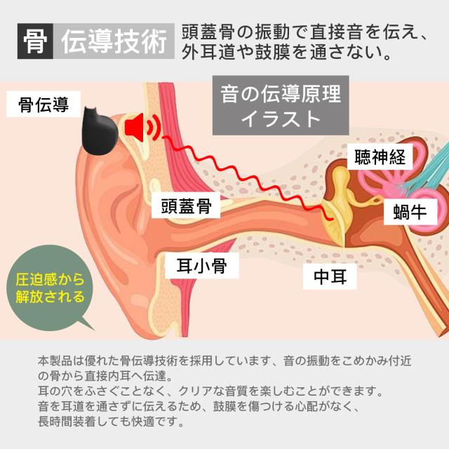 FIIL 集音器 骨伝導 高齢者 音声拡大/BT5.3音楽再生機器 【4種類モード＆5段階音量調節】 耳を塞がない 騒音を軽減 簡単操作 室内外兼用_3