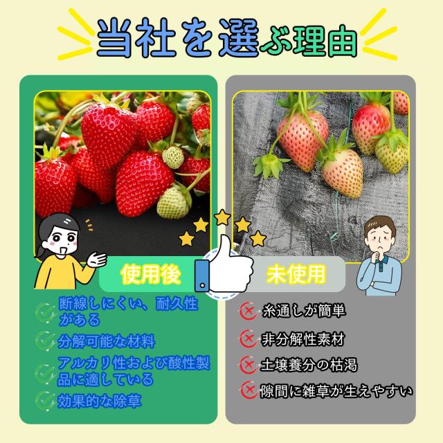 防草シート 厚手 高耐久 2×50M 高密度 130g/m？ シート防草 不織布 除草シート補修テープ 雑草防止シート固定ピン100本と黒丸100枚付き_4