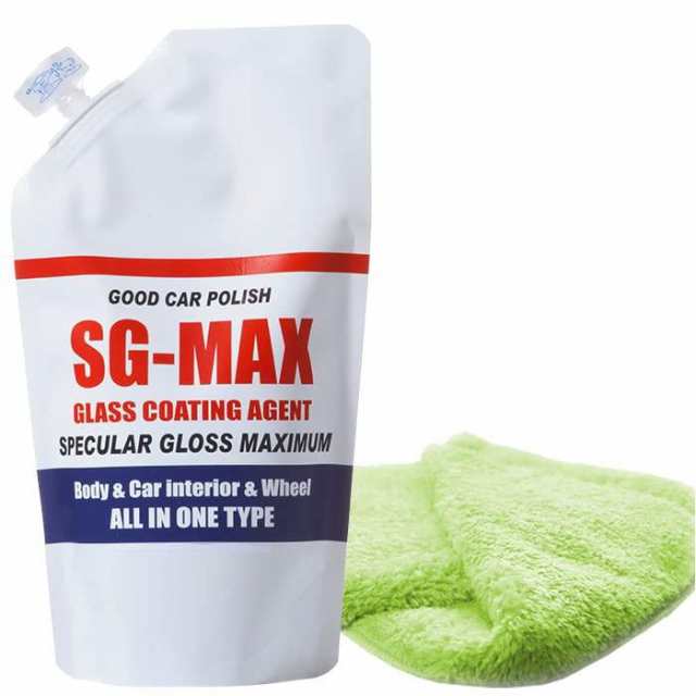 SG-MAX ガラスコーティング剤 詰め替え用 400mm 専用クロス ガラスコーティング・コーティング剤・メンテナンス剤・ワックス・洗車・ガラ
