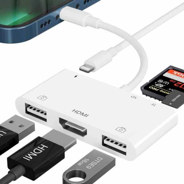 i-Phone HDMI 変換アダプタ lightn-ing USB 変換 アダプタ i-Phone/i