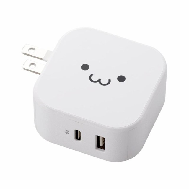 エレコム USB コンセント 充電器 合計32W ( USB PD対応 ) Type-C×1 / USB-A×1 ホワイトフェイス MPA-ACCP20WF