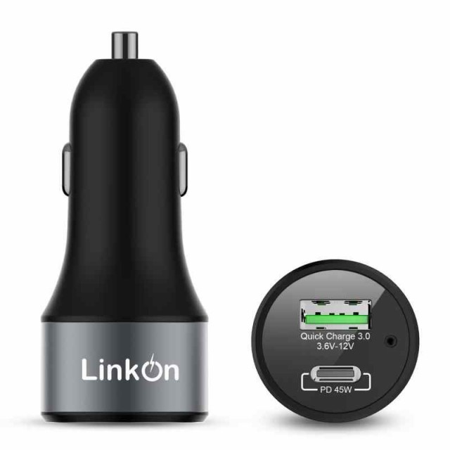 LinkOn USB-C Car Charger Variation (グレー63W)