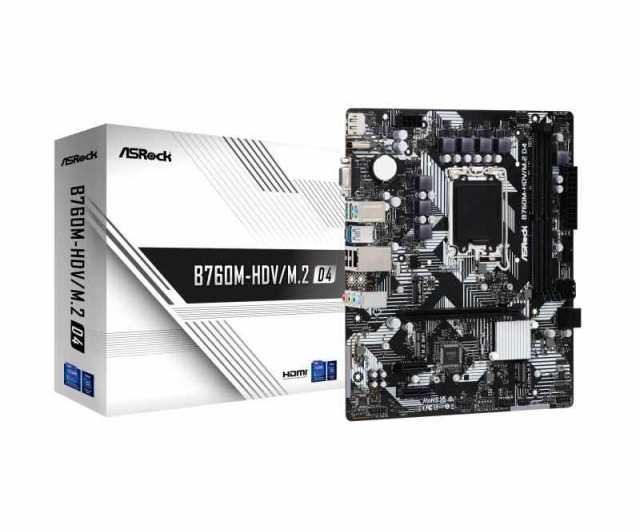 ASRock マザーボード B760M-HDV/M.2 D4 Intel 第12・13世代 CPU ( LGA1700 )対応 B760チップセット DDR4 Micro ATX 【国内正規品】