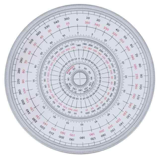 ウチダ 全円分度器 (18cm)