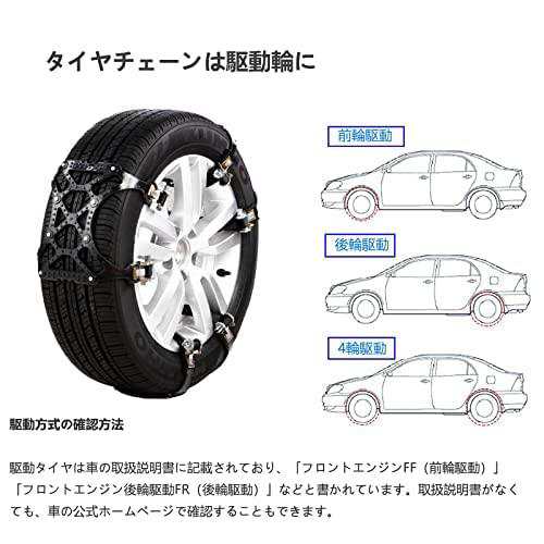 タイヤチェーン スノーチェーン 非金属 車 チェーン 滑り止めチェーン ジャッキアップ不要 簡単装着 通用タイプ サイズ調節可能 175 275mの通販はau Pay マーケット Verde