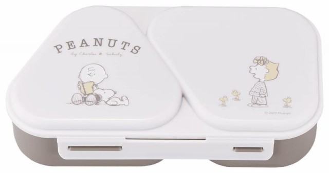 OSK(オーエスケー) 弁当箱 PEANUTS EVERYDAY にぎらず作れておかずも入るおにぎりケース ベージュ 465ml 日本製 スヌーピー 押し型付 電