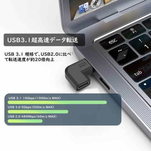 大人気 USB Type C L字型 変換アダプタ90度角度 agapeeurope.org