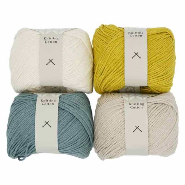 DARUMA Knitting Cotton ニッティングコットン 100ｍ ４色セット 棒針