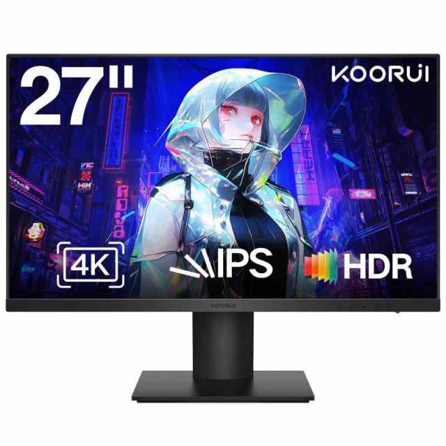 KOORUI モニター 27インチ, 4K ゲーミングモニター ディスプレイ IPS非