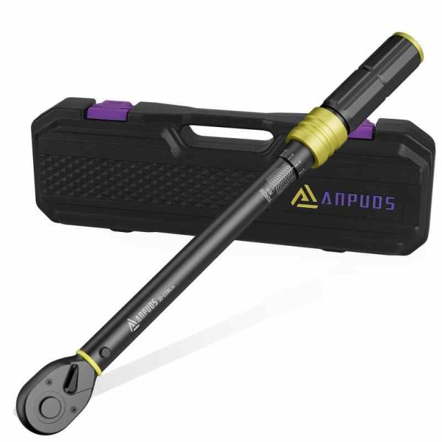 ANPUDS トルクレンチ プレセット型 差込角9.5mm(3/8インチ) 5-60N？m 自転車/バイク/車修理レンチ 高精度±3% 収納ケース付き 校正証明書