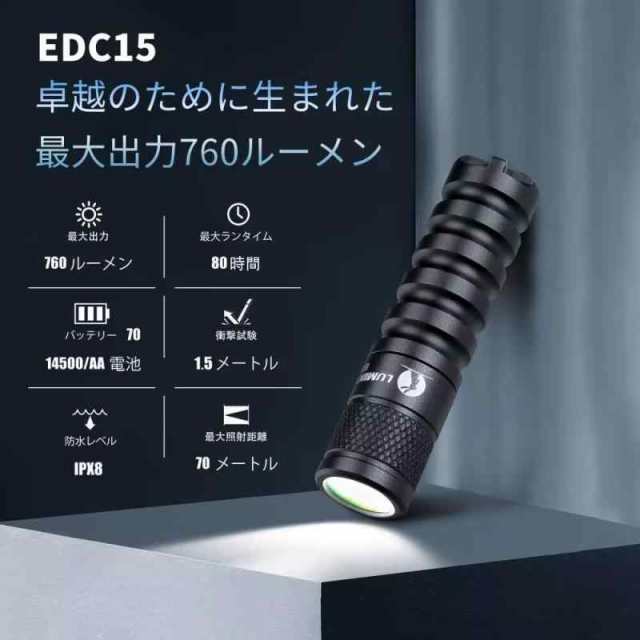 LUMINTOP EDC01 キーライト LED懐中電灯 最大120ルーメン 実用点灯36