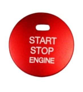 grepo エンジン スタート ボタン カバー トヨタ プッシュ カバー カー用品 マツダ ダイハツ スバル レクサス (レッド)