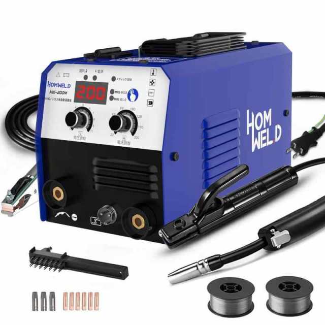 HOMWELD 半自動溶接機MIG160 AC100V 1台両用 MMA・MIGインバータ