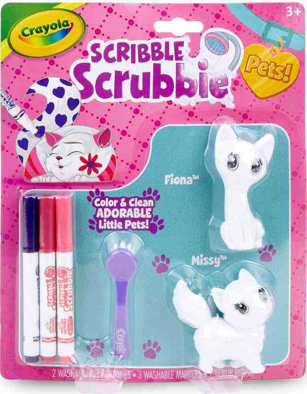 Crayola Scribble Scrubbie、カラー&ウォッシュ猫のおもちゃ 子供用