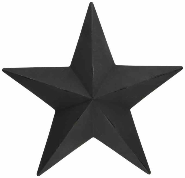 Gluck アンティーク調 ブリキ の 星の オーナメント (L34cm, ブラック)