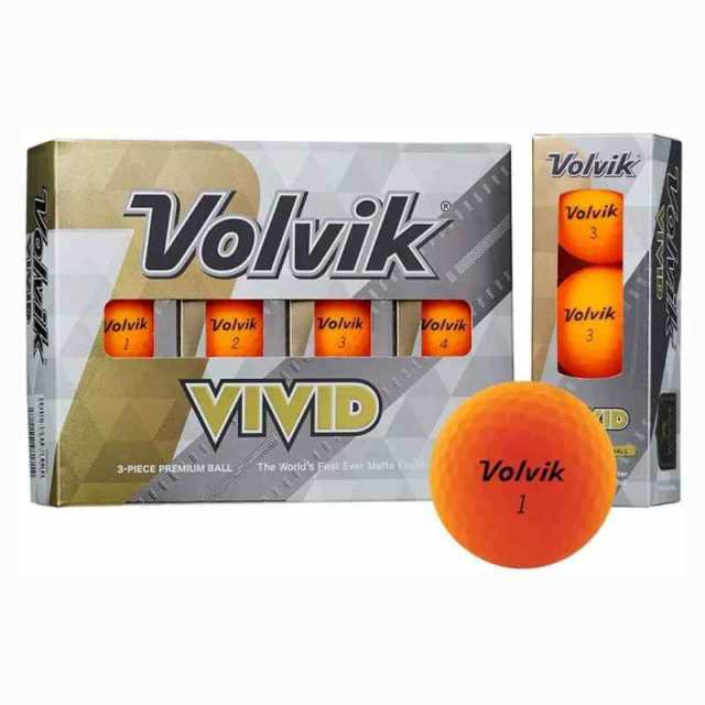 2022年 Volvik(ボルビック)ゴルフボール VIVID 22 オレンジ (オレンジ